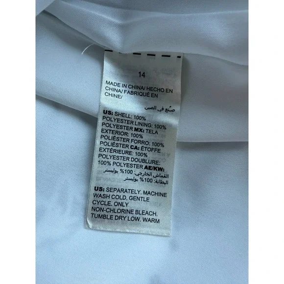 White House Black Market Midi Skirt Black White Size 14 Floral A-Line Romantic - Picture 7 of 12